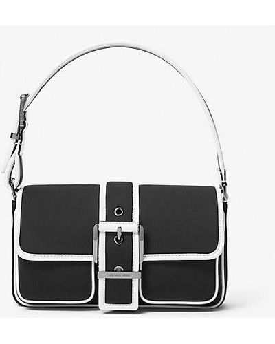MICHAEL Michael Kors Mk Colby Medium Two-Tone Neoprene Shoulder Bag - White