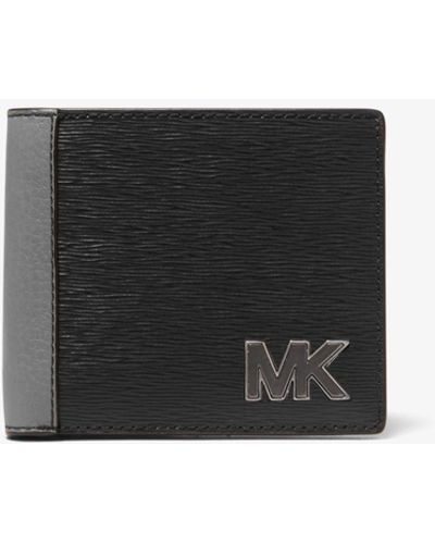 Michael Kors Hudson Two-tone Leather Billfold Wallet - White