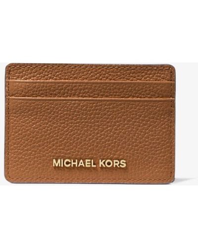 Michael Kors Porte-cartes en cuir grainé - Blanc
