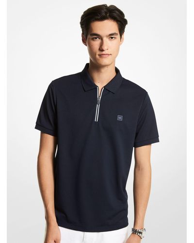 Michael Kors Half-zip Polo Shirt - Blue
