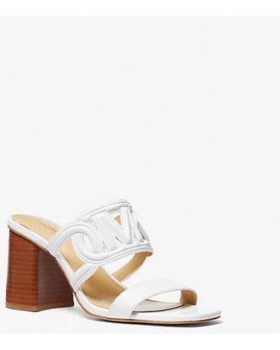 Michael Kors Alma Leather Sandal - White