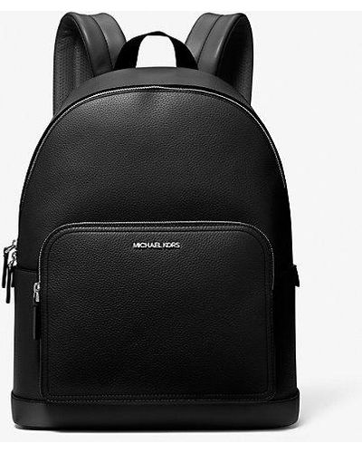 Michael Kors Cooper Pebbled Leather Commuter Backpack - Black