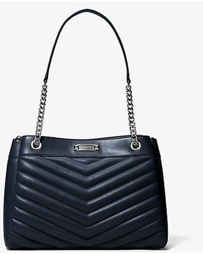 Michael Kors Whitney Medium Quilted Tote Bag - Blue