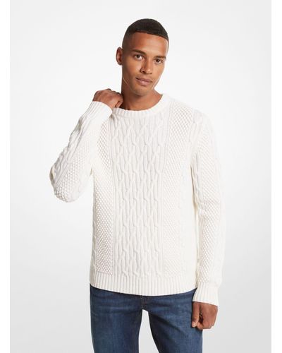 Michael Kors Pull en tricot torsadé - Blanc