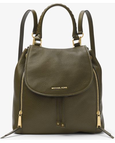 Michael Kors Viv Large Leather Backpack - Green
