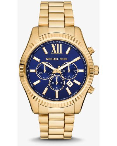 Michael Kors Oversized Lexington Gold-tone Watch - Metallic