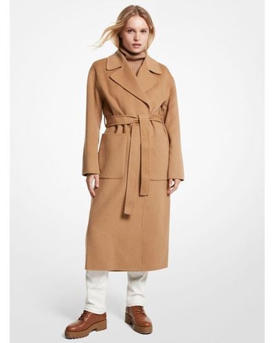 Michael Kors Cappotto double-face in misto lana - Bianco