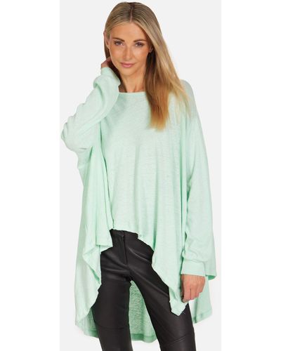 Michael Lauren Amory High Low Flowy Pullover - Green