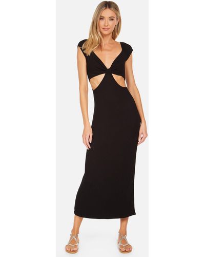Michael Lauren Colvin Dress W/ Side Slit - Black