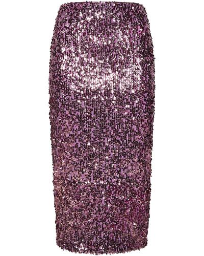 ROTATE BIRGER CHRISTENSEN Tasha Midi Skirt - Purple