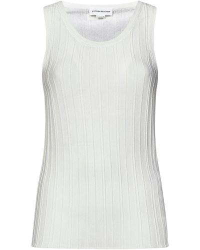 Victoria Beckham Top Fine Knit Tank - Bianco