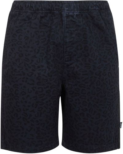 Stussy Leopard Shorts - Blue