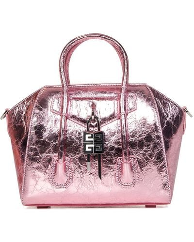 Givenchy Borsa A Mano Antigona Lock Mini - Rosa