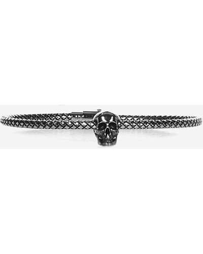 Alexander McQueen Bracciale Skull - Bianco