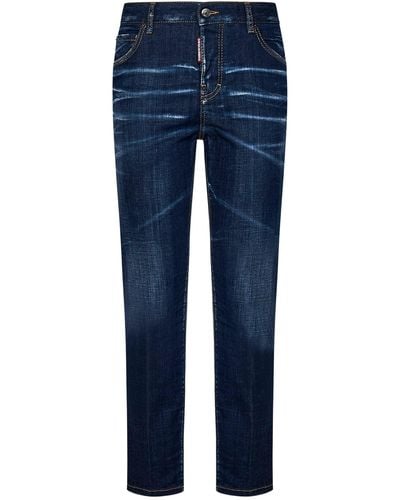 DSquared² Dark Clean Wash Cool Girl Jeans - Blue