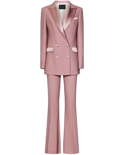Hebe Studio The Powder Cady Bianca Suit - Red