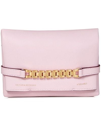 Victoria Beckham Clutch Mini Chain Pouch With Long Strap - Rosa