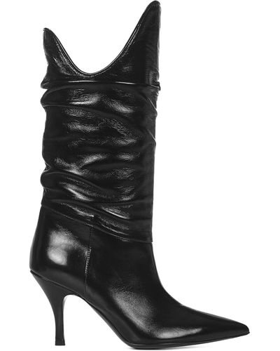 The Attico Venus Boots - Black