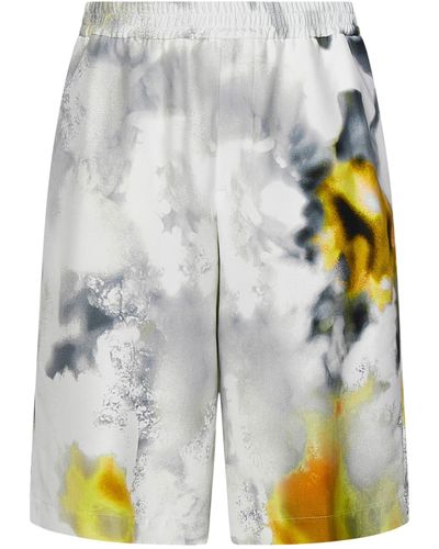 Alexander McQueen Shorts Obscured Flower - Multicolore