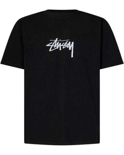 Stussy Small Stock Tee Pigment Dyed T-shirt - Black