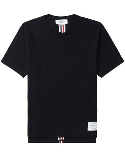 Thom Browne T-shirt con dettaglio a righe posteriore - Nero