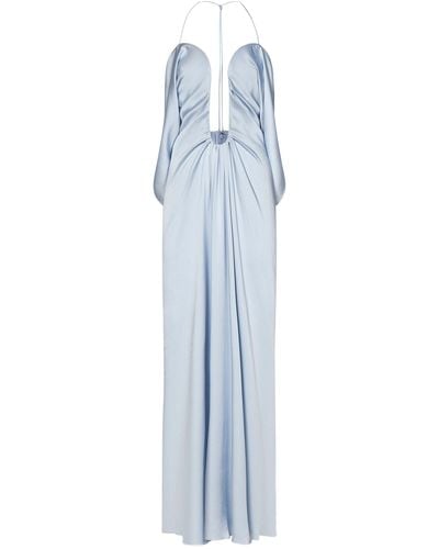 Victoria Beckham Abito Lungo Frame Detail Cami Dress - Blu