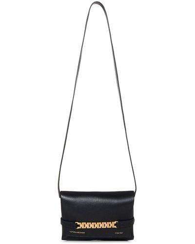 Victoria Beckham Clutch Mini Chain Pouch With Long Strap - Bianco