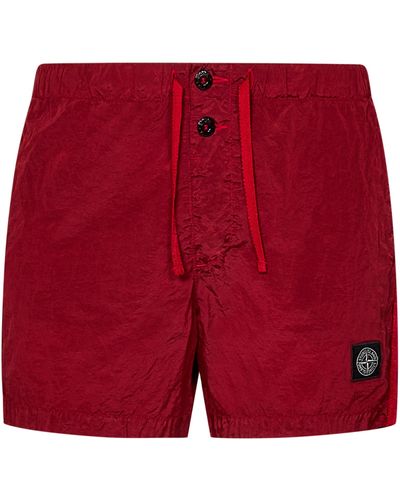 Stone Island Swimsuit - Red