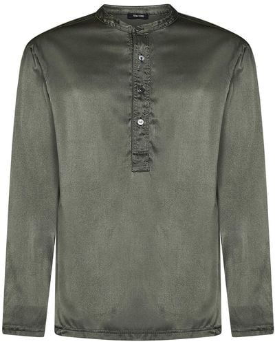 Tom Ford Camicia Henley - Verde