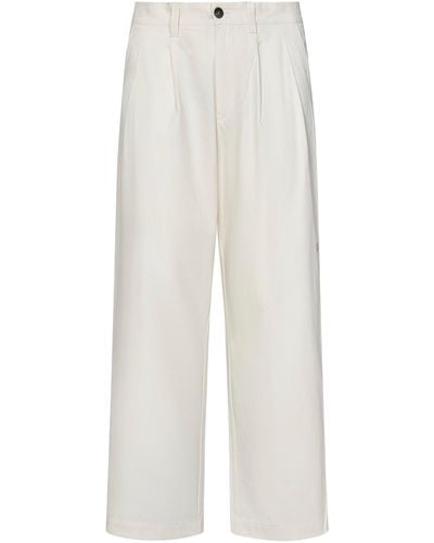 Sease 2 Pences Wide Fit Trousers - White