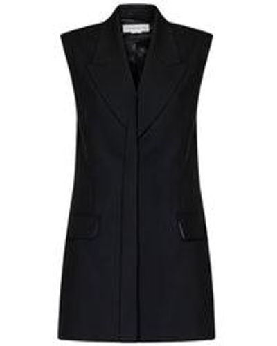 Victoria Beckham Sleeveless Tailored Dress Mini Dress - Black