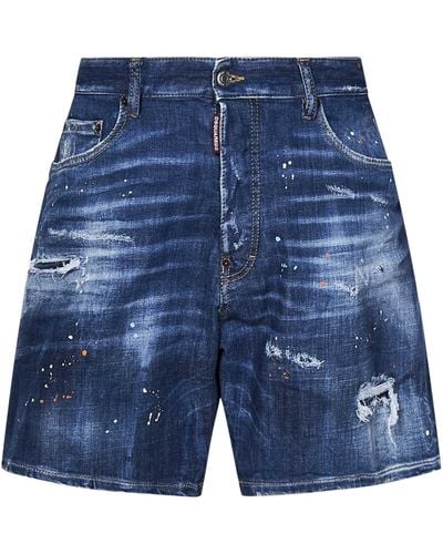 DSquared² Medium Coral Springs Wash Boxer Shorts - Blue