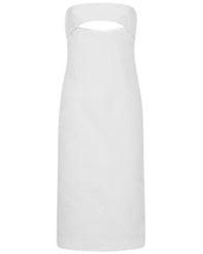 Saint Laurent Midi Dress - White