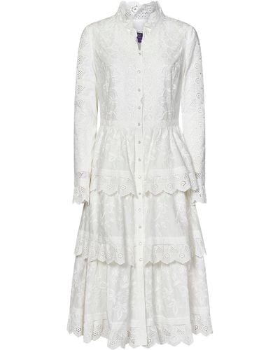 Ralph Lauren Stella Midi Dress - White