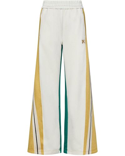 Palm Angels Monogram Cb Wide Track Trousers - Blue