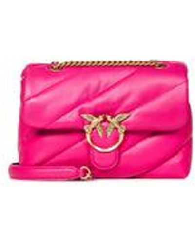Pinko Classic Love Bag Puff Maxi Quilt Shoulder Bag - Pink