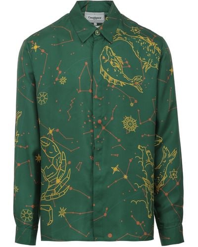 Casablancabrand Constellation Print Shirt - Green