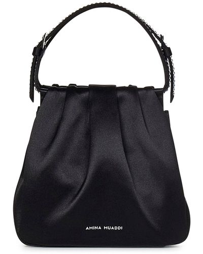 AMINA MUADDI Vittoria Crystal Handbag - Black