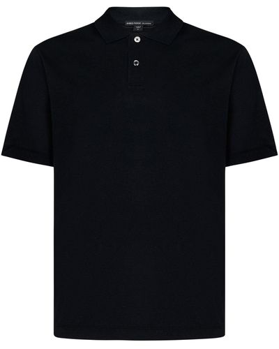 James Perse Polo Luxe Lotus Jersey - Nero