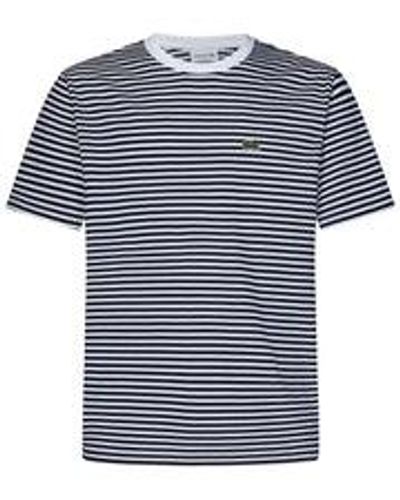 Lacoste Striped Logo T-shirt - Blue