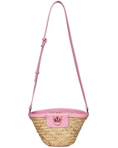 Pinko Love Summer Bucket Shoulder Bag - Pink