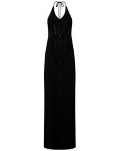 DSquared² Crystal Drops Long Dress - Black