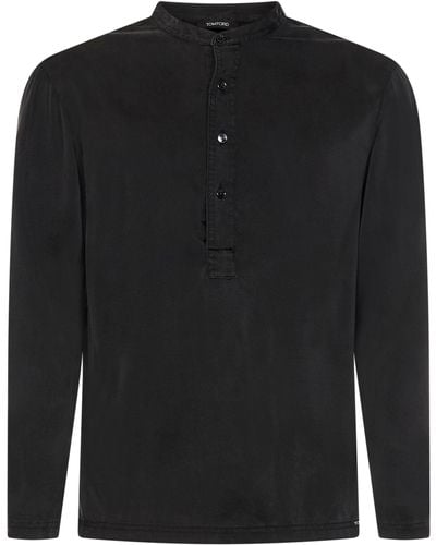 Tom Ford Henley Shirt - Black