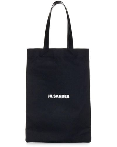 Jil Sander Big Flat Shoulder Bag - Black