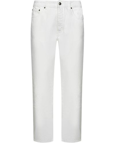 Palm Angels Jeans Monogram - Bianco