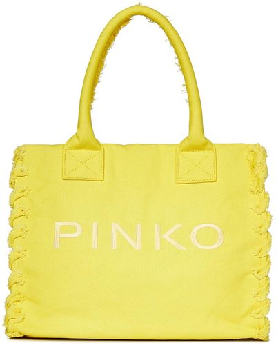 Pinko Beach Shopper Tote - Yellow