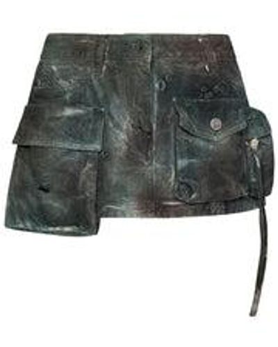 The Attico "Fay" Mini Skirt - Green