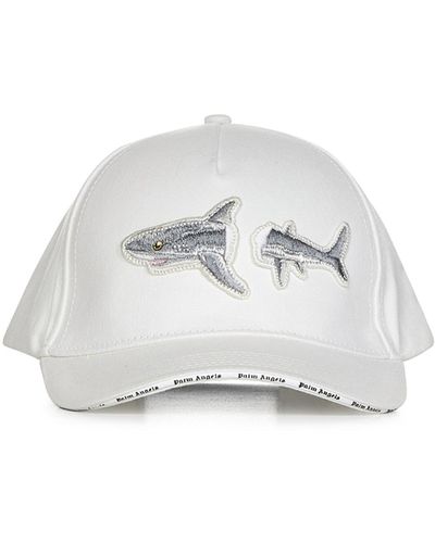 Palm Angels Broken Shark Hat - White
