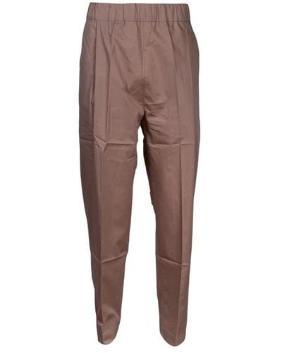 Laneus Slim-Fit Trousers - Brown