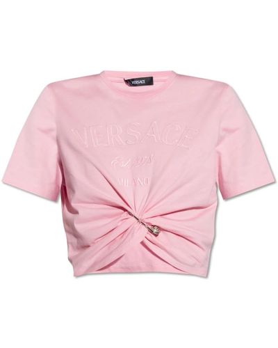 Versace Top mit logo - Pink